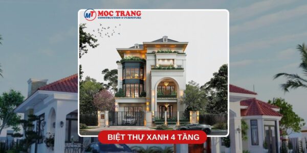 biệt thự xanh 4 tầng