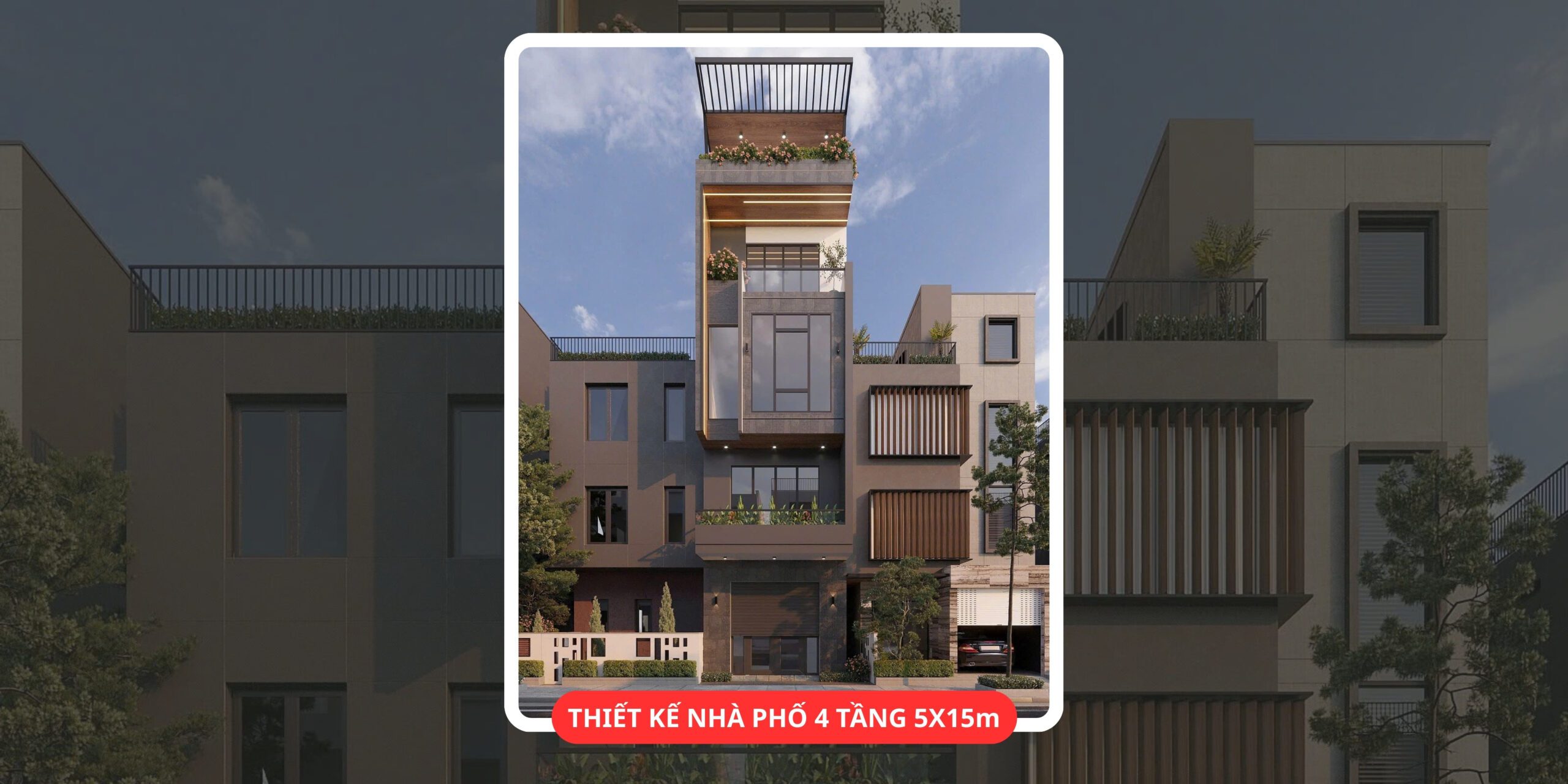 Thiết kế nhà phố 4 tầng