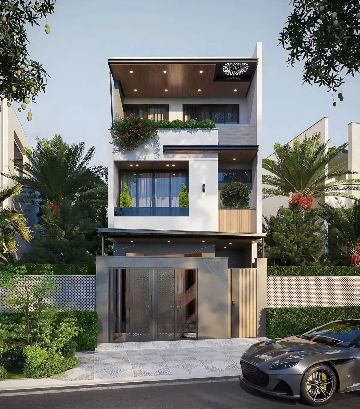 mẫu thiết kế nhà 3 tầng 5x15m