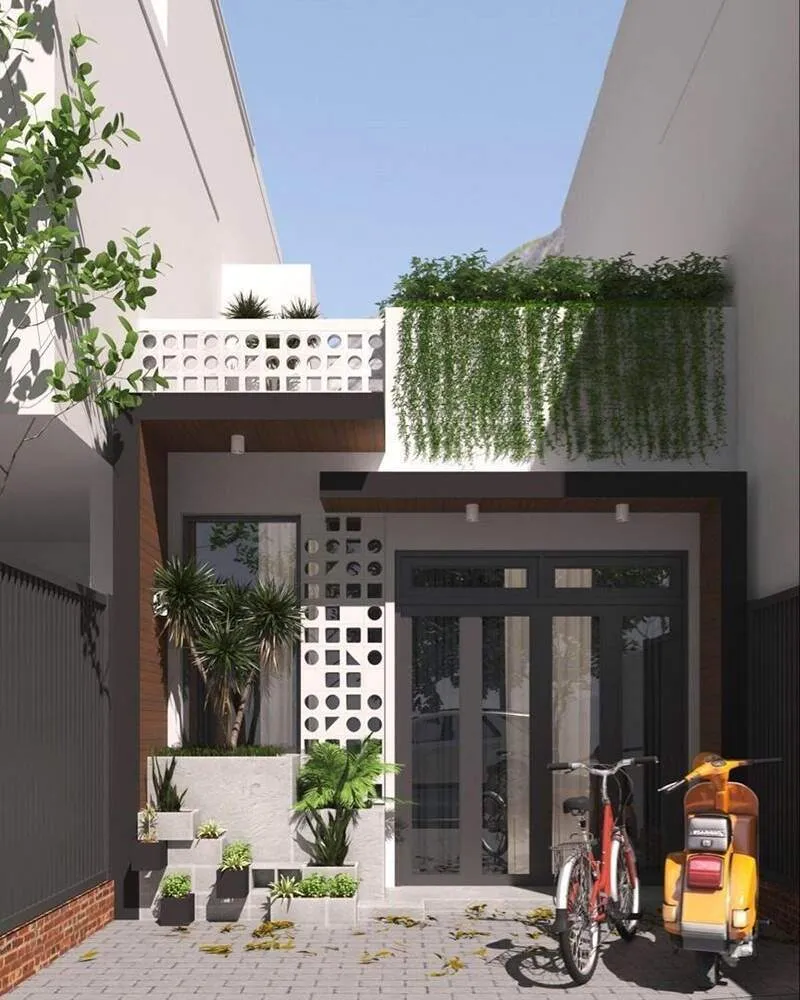 Mẫu thiết kế nhà nhỏ xinh 40m2 có sân vườn