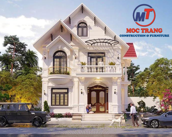 Biệt thự mái thái 2 tầng ảnh Render