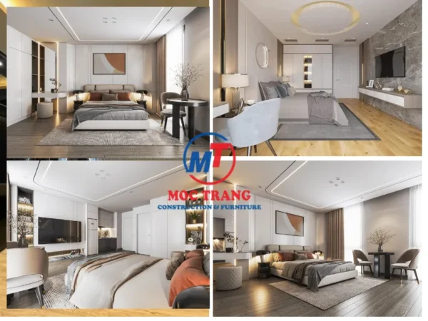 Nội thất phòng ngủ hiện đại gỗ MDF