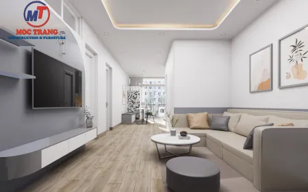 Thiết kế nội thất chung cư tông màu ghi