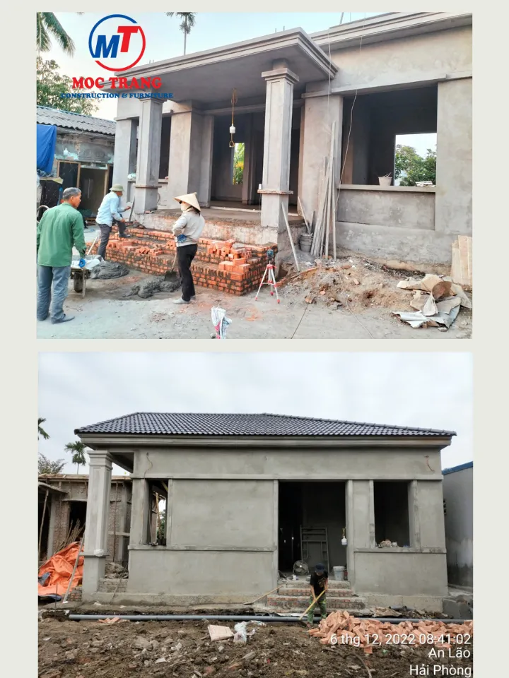 Xây dựng phần thô nhà mái Nhật