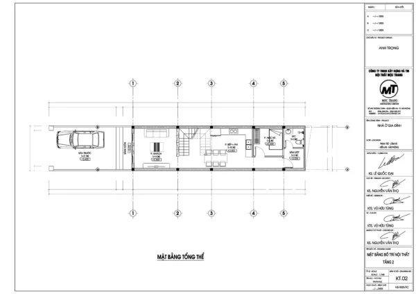 Thiết kế tầng 1 nhà lô phố