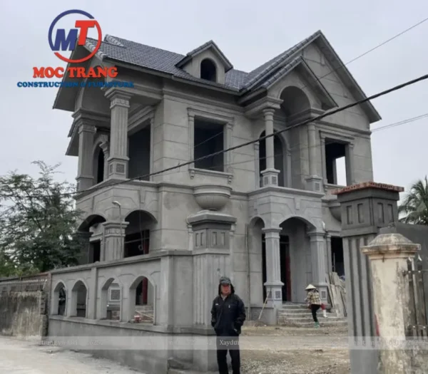 thi công xây dựng phần thô nhà mái Thái