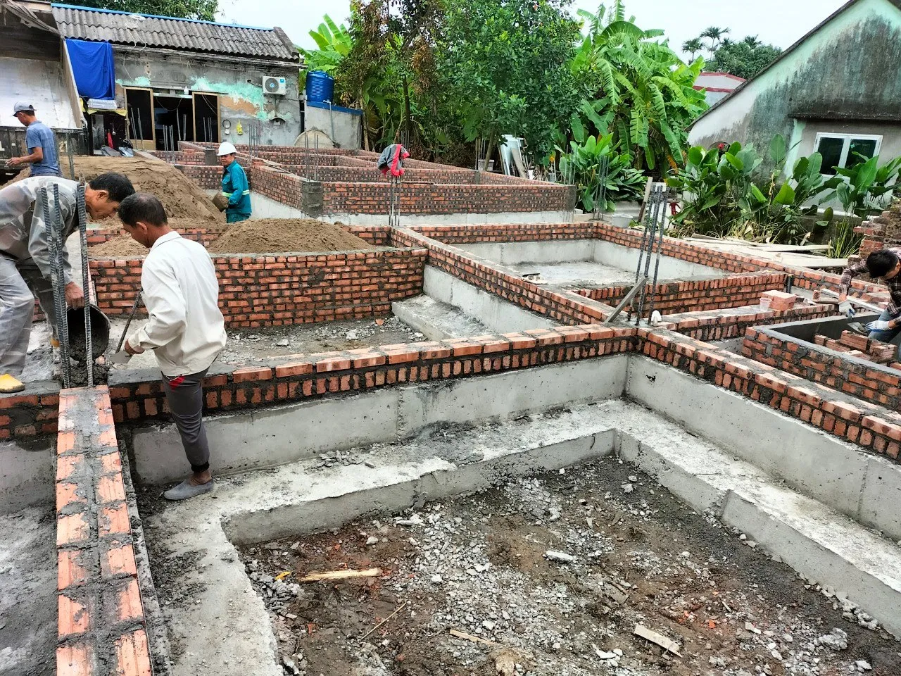 Thi công xây dường móng nhà