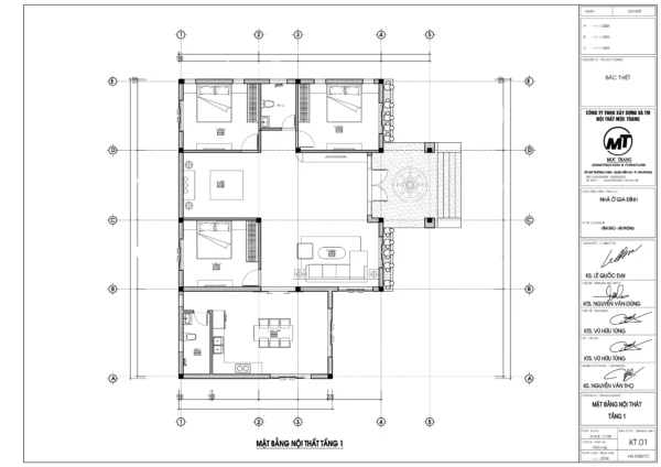 Thiết kế công năng nhà ở mái Nhật 1 tầng