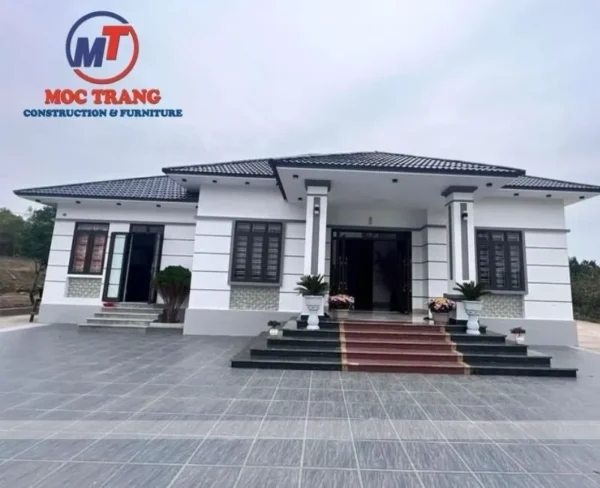 Thi công thực tế nhà ở mái Nhật 1 tầng