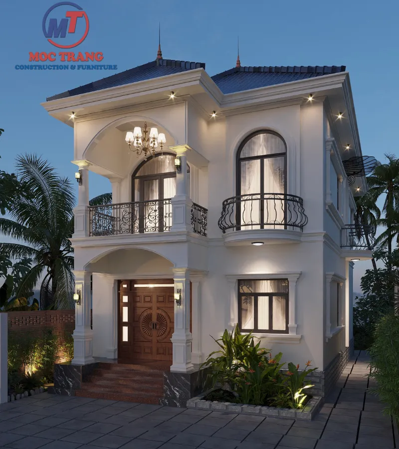 Phối cảnh nhà mái Nhật 2 tầng