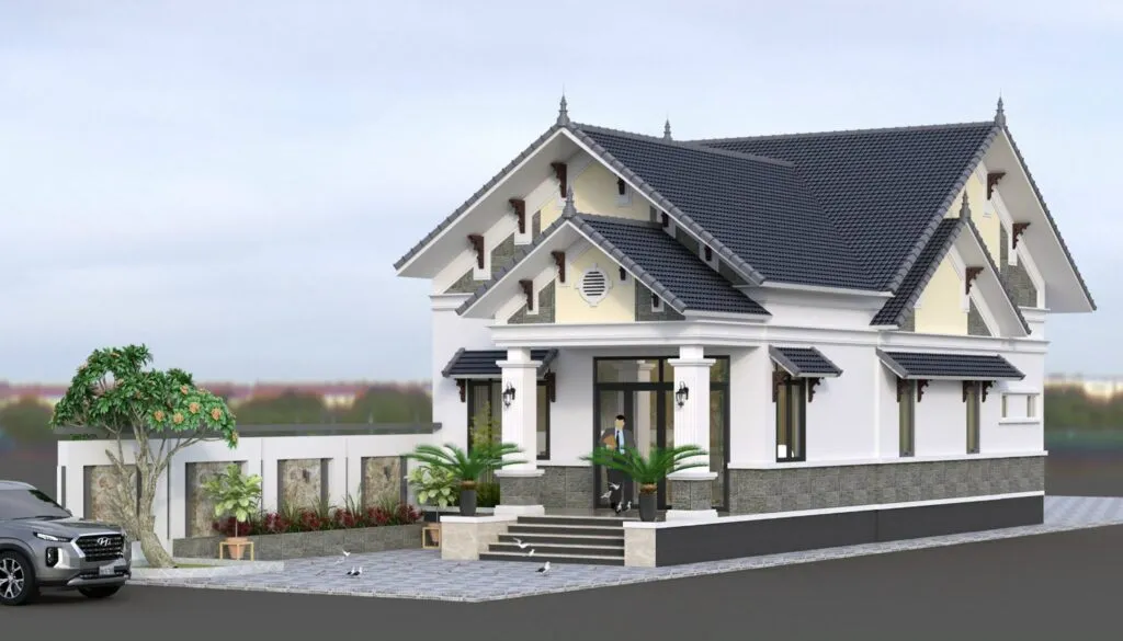 Thiết kế nhà mái Thái 1 tầng