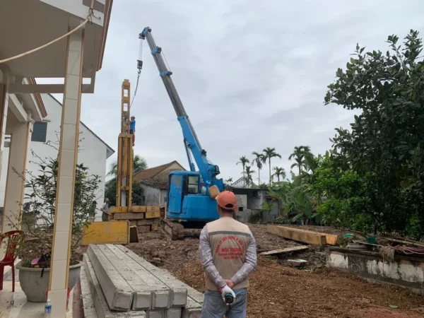 Giám sát quá trình ép cọc bê tông