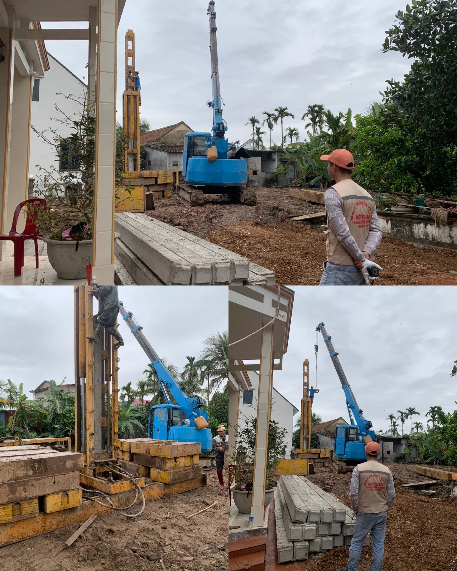 Giám sát quá trình ép cọc bê tông