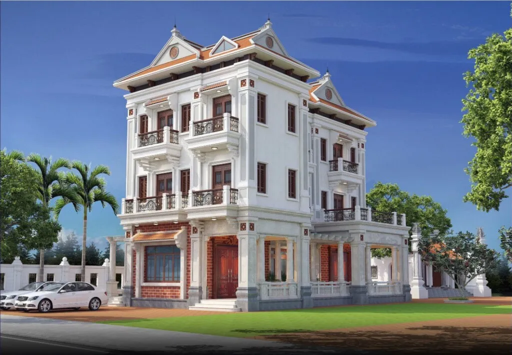 Biệt thự hiện đại 3 tầng kết hợp nét cổ điển