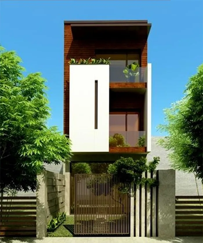 Ý tưởng mặt tiền nhà ống 3 tầng phong cách tân cổ điển - 2