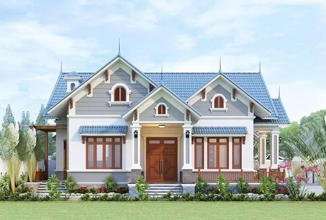 Mẫu biệt thự sân vườn phong cách châu Âu hiện đại