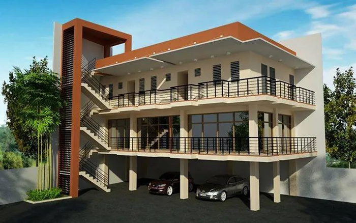 Thiết kế nhà nghỉ 3 tầng phong cách hiện đại - 1
