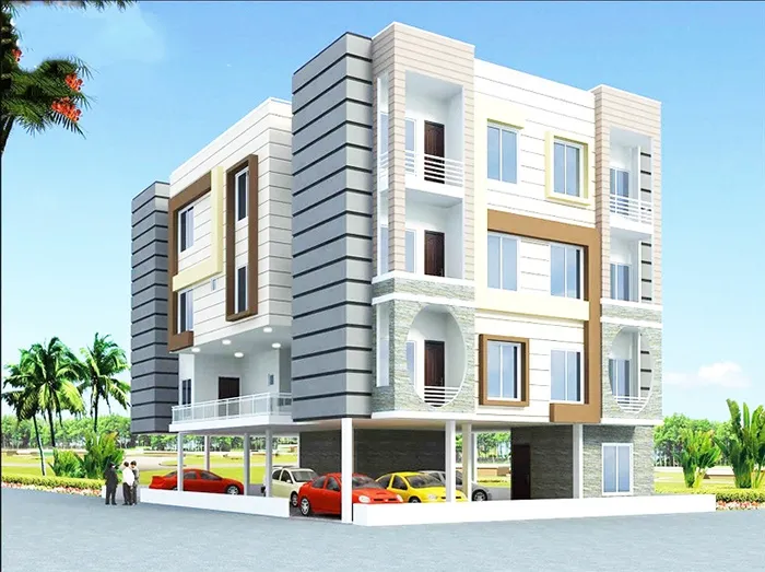 Thiết kế nhà nghỉ 4 tầng hiện đại với 2 mặt tiền