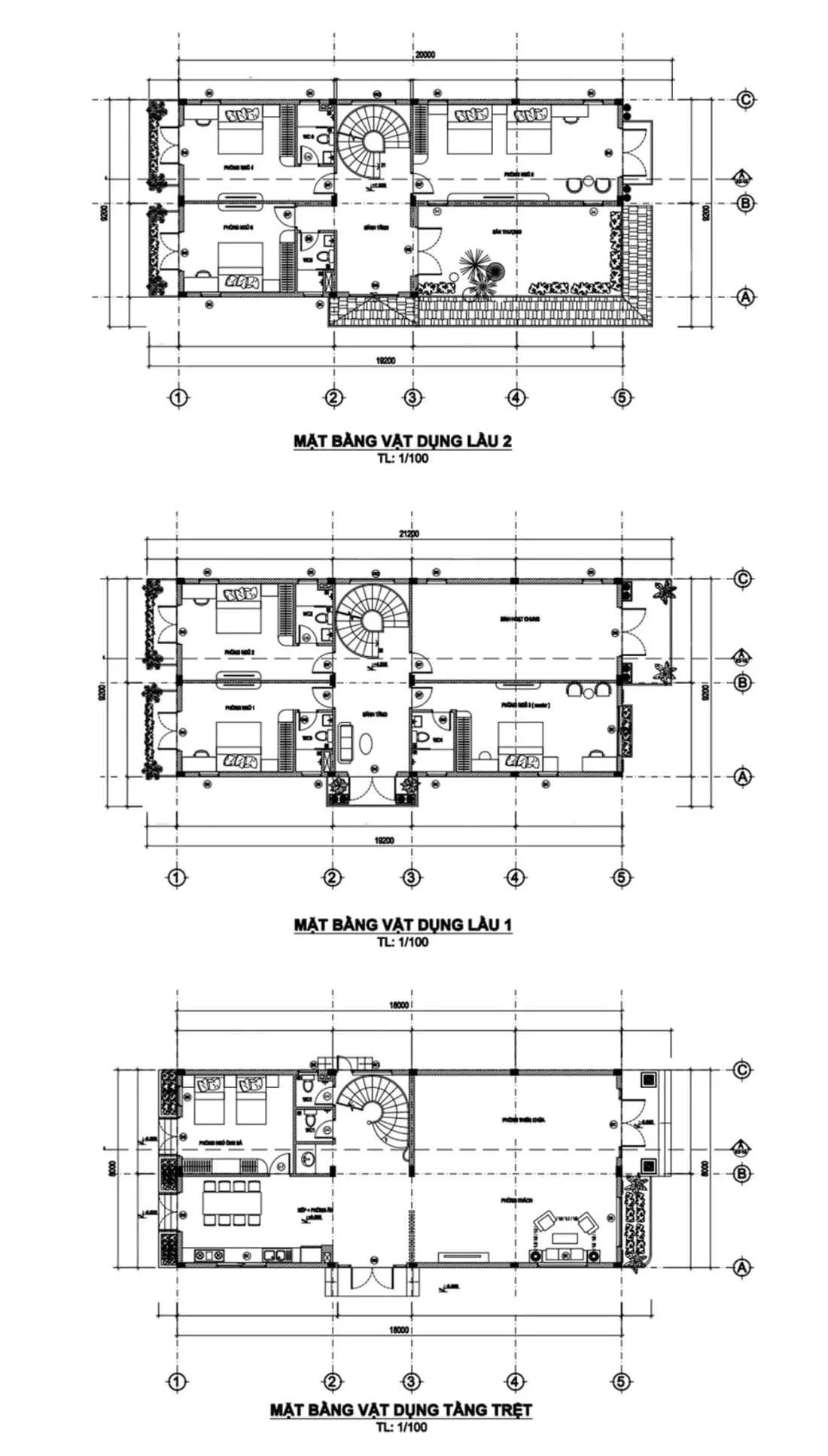 Thiết kế Biệt thự 3 tầng phong cách tân cổ điển - 2