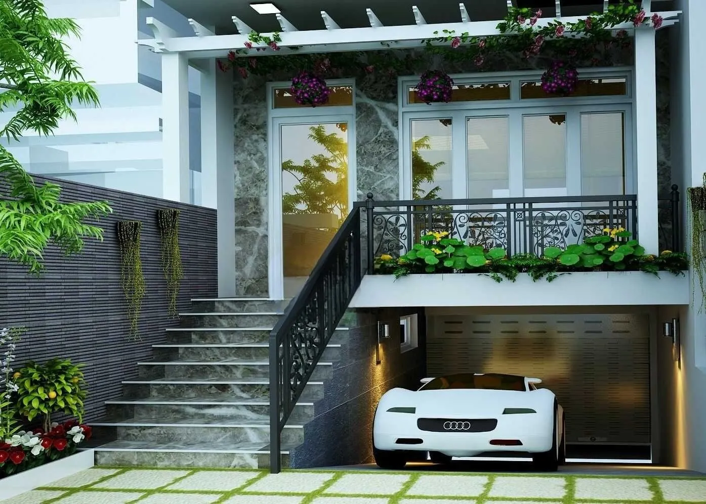 Những lưu ý khi thiết kế mẫu nhà bán hầm kết hợp kinh doanh