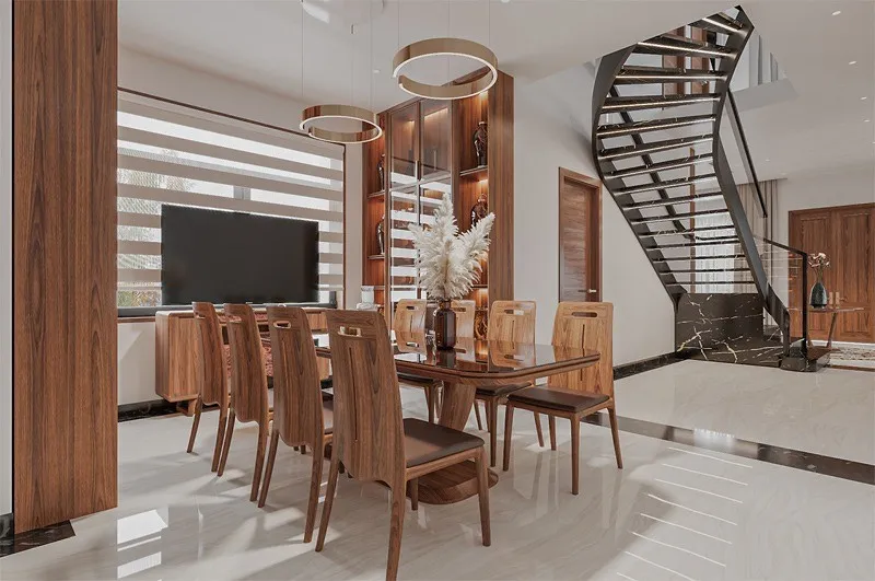 Thiết kế nội thất phòng bếp và khu vực bàn ăn