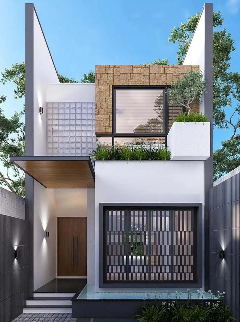 Mẫu nhà 1 trệt 1 lầu phong cách hiện đại 800 triệu đồng