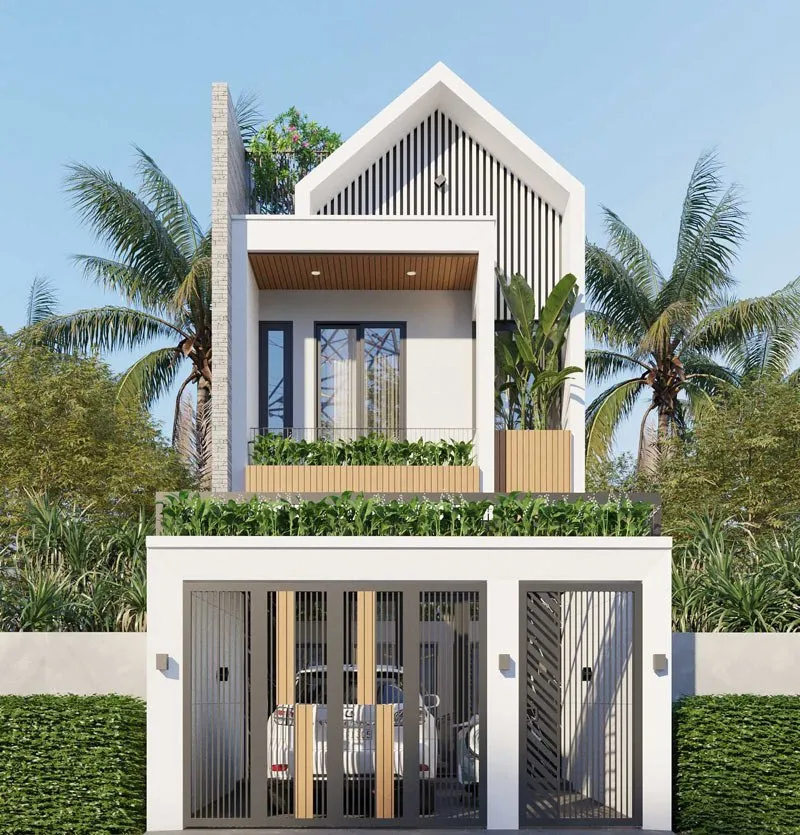 Ý tưởng xây nhà 1 tỷ 2 tầng thiết kế hiện đại, tối giản
