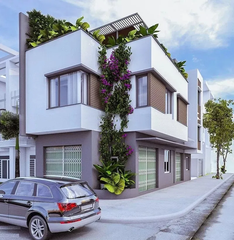 Thiết kế nhà lô góc kết hợp cho thuê tầng 1 tối ưu công năng