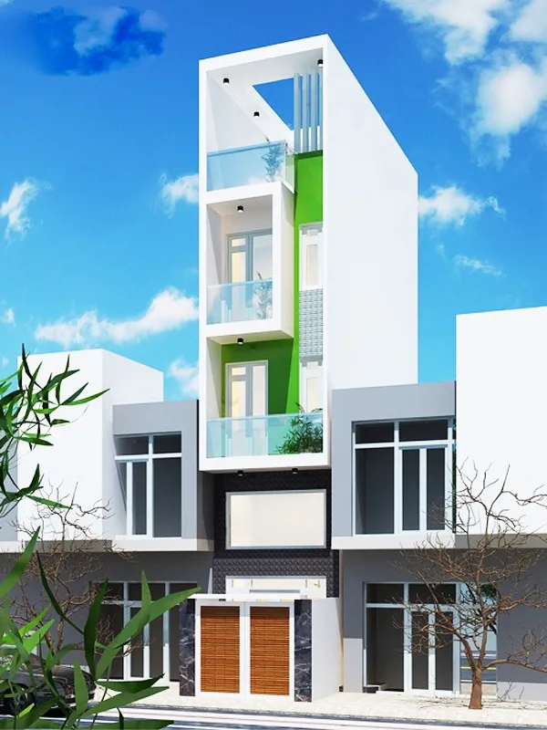 Bố trí khu vực nội thất nhà phố 5 tầng