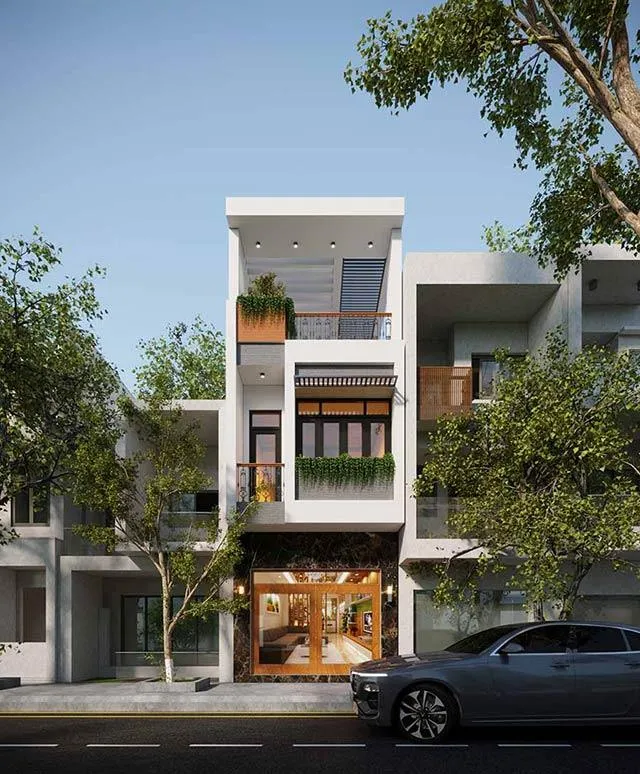 Mẫu nhà 3 tầng 4x18m với 3 phòng ngủ