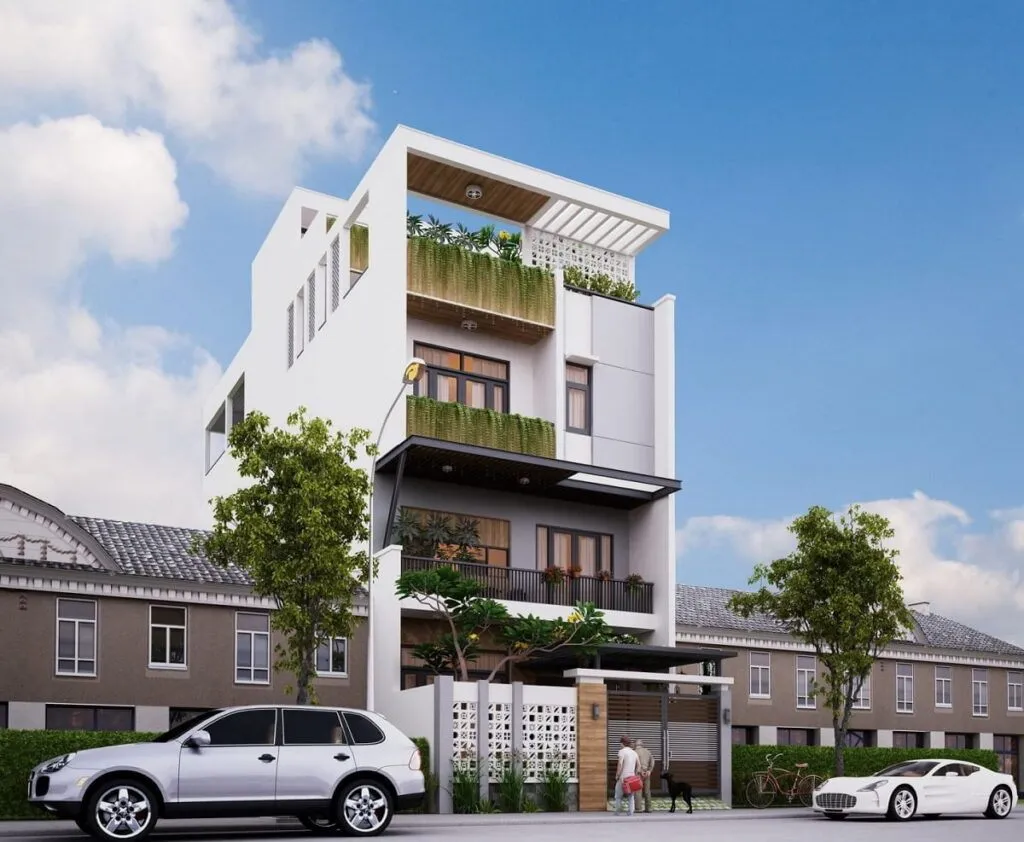 Các mẫu thiết kế nhà phố 3 tầng mặt tiền 5m