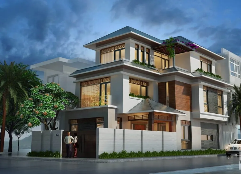 Các mẫu thiết kế nhà 3 tầng đẹp giá rẻ với mái Nhật