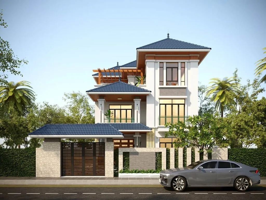 Các mẫu nhà 3 tầng mái Thái sang trọng và tinh tế
