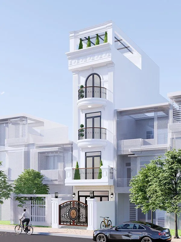 Mẫu nhà ống 4 tầng 1 tum 5x20m nhẹ nhàng
