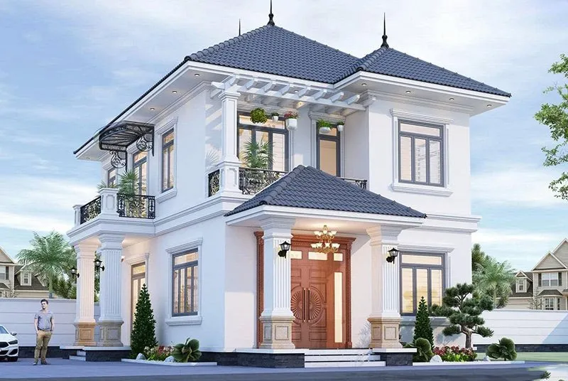 Mẫu nhà biệt thự 2 tầng mái Nhật là gì?