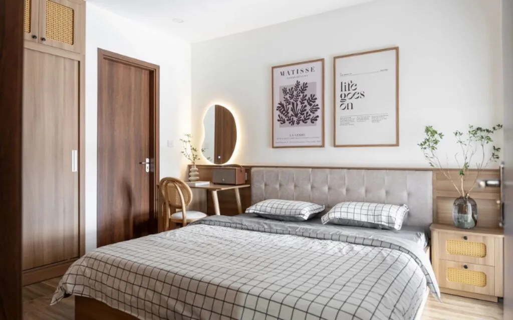 Mẫu thiết kế nội thất chung cư 60m2 phong cách Japandi