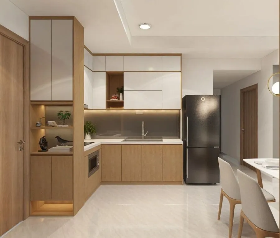 Mẫu thiết kế nội thất căn hộ 85m2 theo phong cách tối giản
