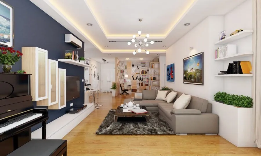 Mẫu thiết kế nội thất chung cư 85m2 phong cách hiện đại