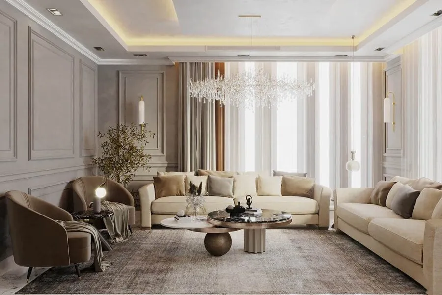 Mẫu thiết kế nội thất chung cư 85m2 phong cách hiện đại