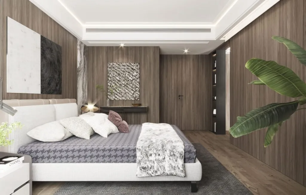 Mẫu thiết kế thi công nội thất với chất liệu gỗ chủ đạo