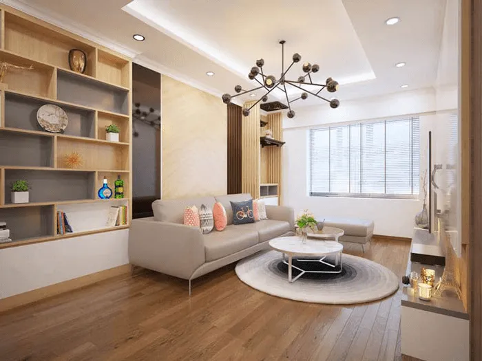 Mẫu thiết kế nội thất chung cư 60m2 phong cách hiện đại