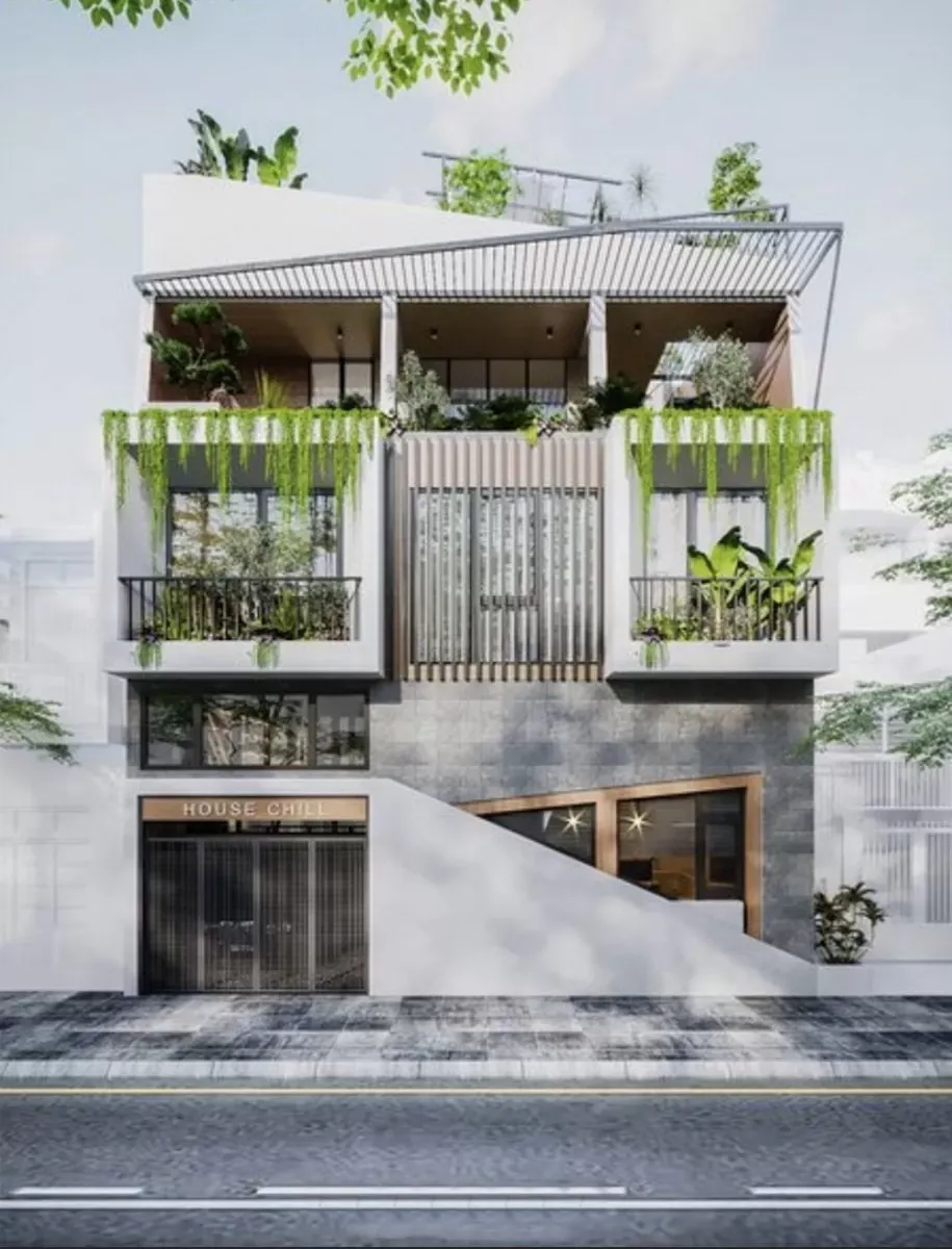 Mẫu biệt thự 5 tầng hiện đại diện tich 200m2