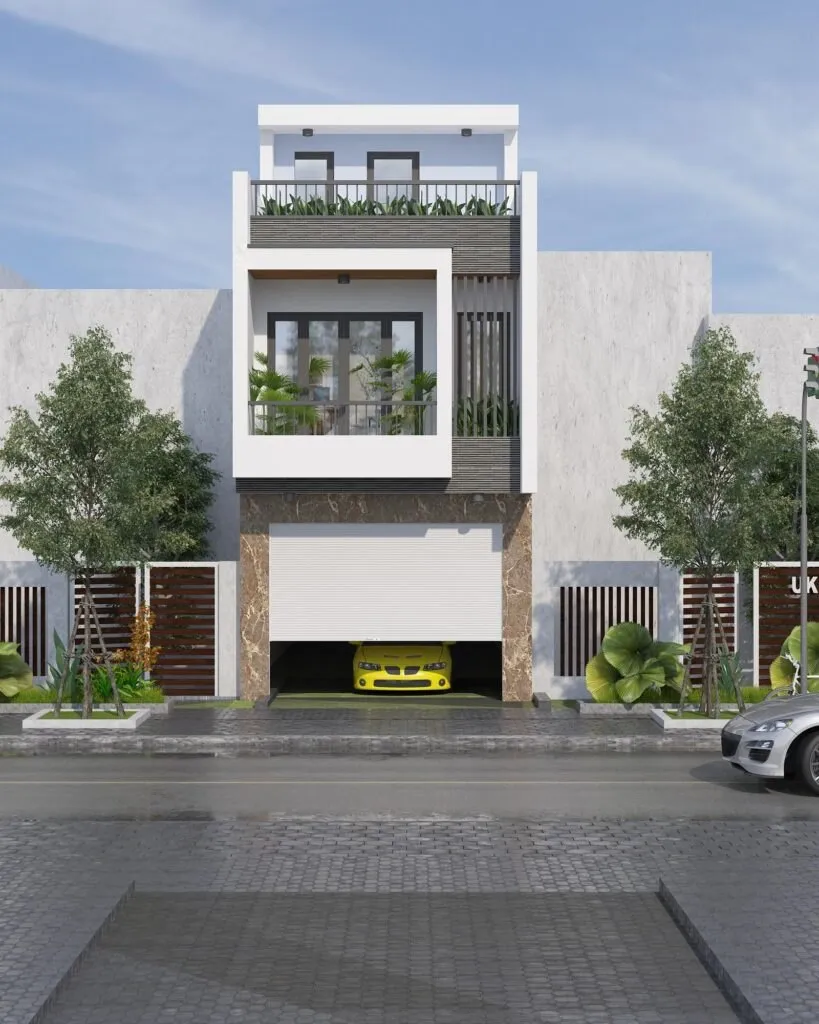 Thiết kế nhà ống 2 tầng 5x15m phong cách hiện đại