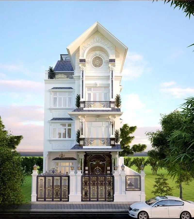 Biệt thự tân cổ điển 4 tầng diện tích 200m² đầy thanh lịch