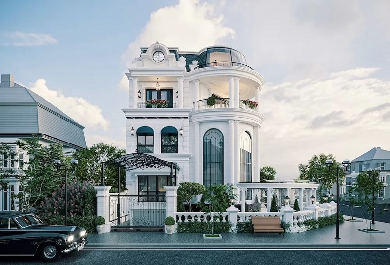 Biệt thự tân cổ điển 4 tầng diện tích 300m² đầy đẳng cấp
