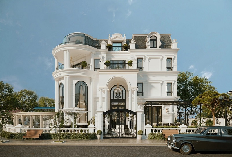 Biệt thự tân cổ điển 4 tầng diện tích 300m² đầy đẳng cấp