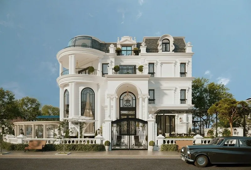 Biệt thự tân cổ điển 4 tầng diện tích 300m² đầy đẳng cấp