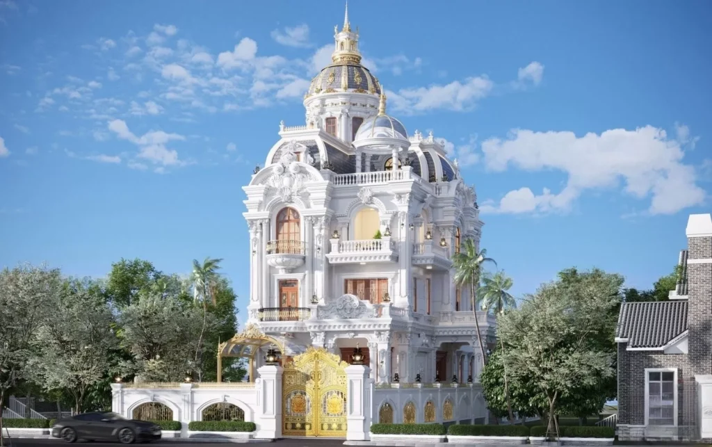 Bố trí không gian bên ngoài biệt thự