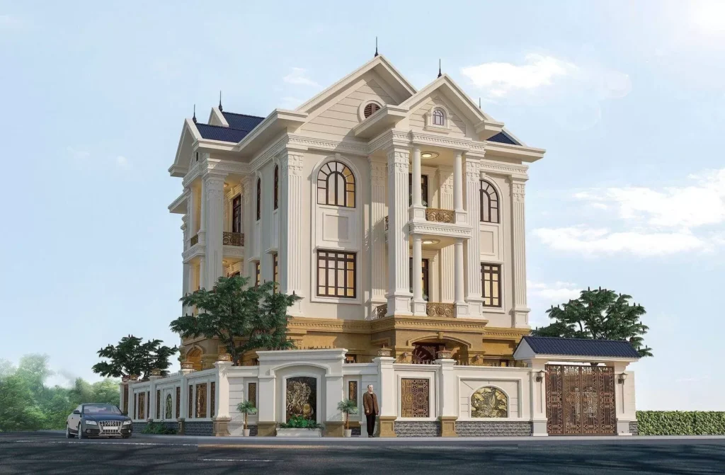 Thiết kế mặt tiền và hệ mái