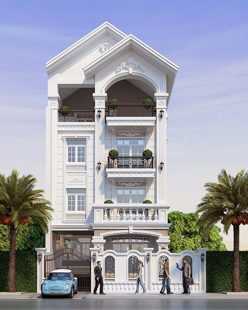 Biệt thự tân cổ điển hệ mái Thái thanh thoát và hài hòa